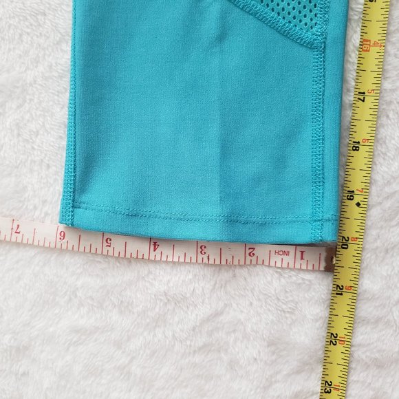LAYER 8 QWICK DRY Mid Rise Blue Capri Yoga Pants SZ S - Picture 10 of 10